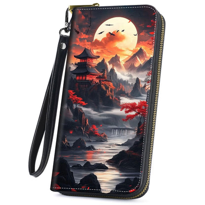 HOTCute Wallets for Women Girls, Large Capacity PU Leather RFID Blocking Clutch Purse with Wristlet