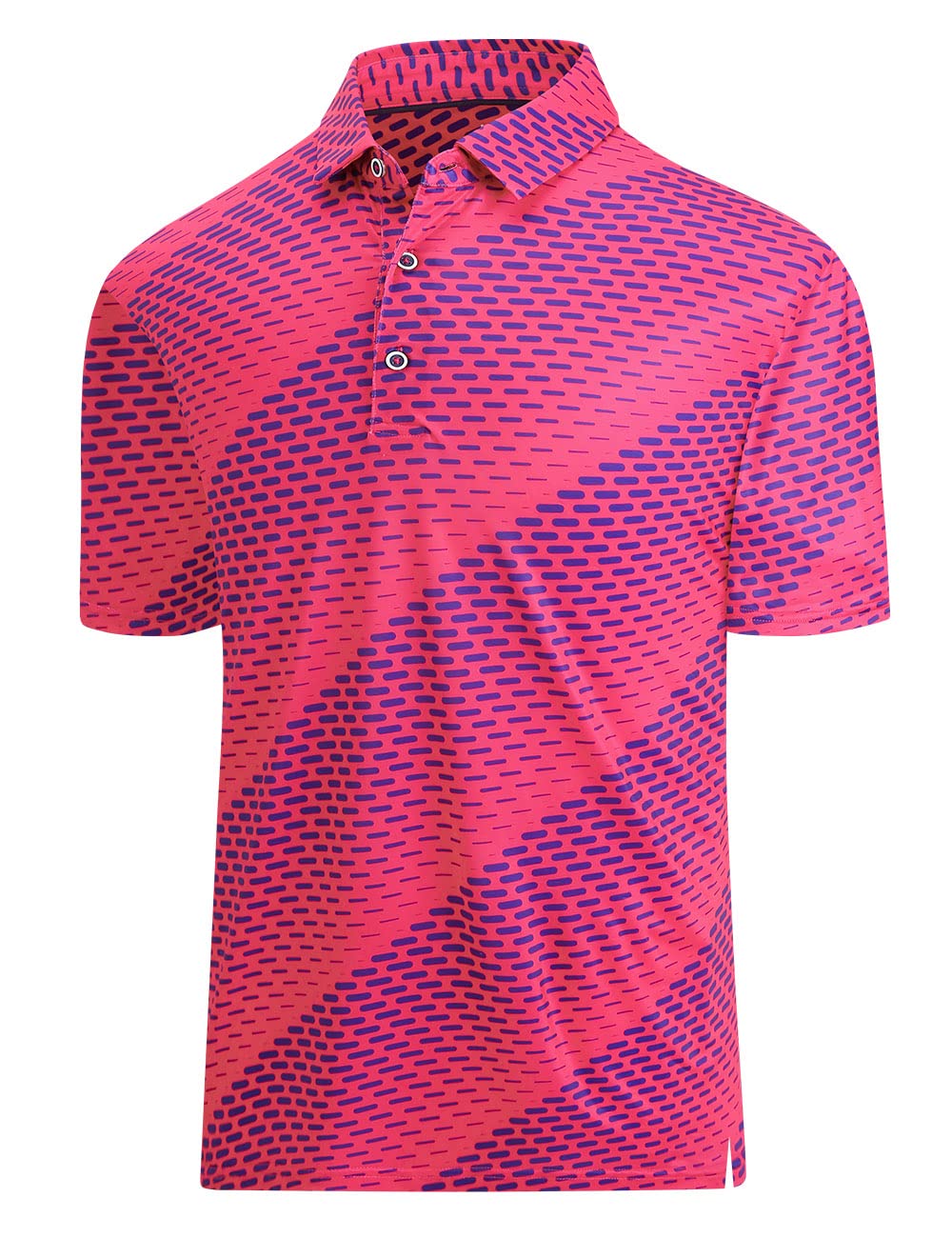 HOTHodaweisolp Golf Shirts for Men Dry Fit Print Moisture Wicking Performance Short Sleeve Polo Shirt