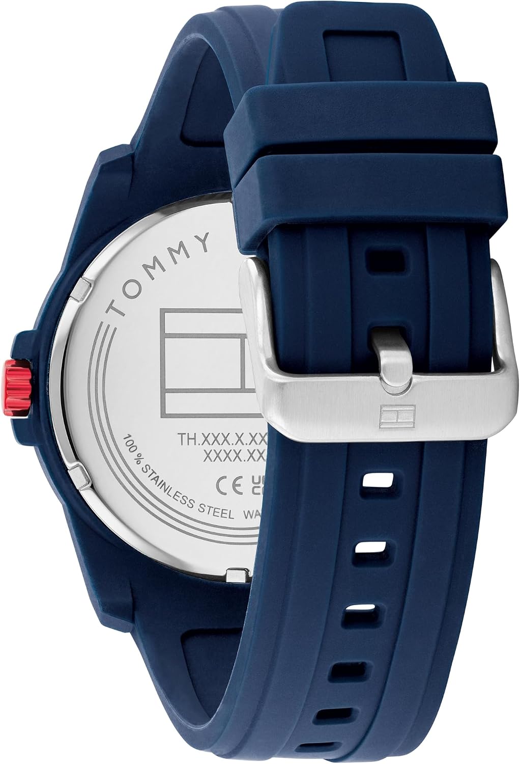 HOTTommy Hilfiger Men's 3-Hand Quartz Watch – Casual Sport Style, Silicone Strap, Water-Resistant to 50 Meters, Everyday Fashion Wristwatch, Gift for Him - 44mm