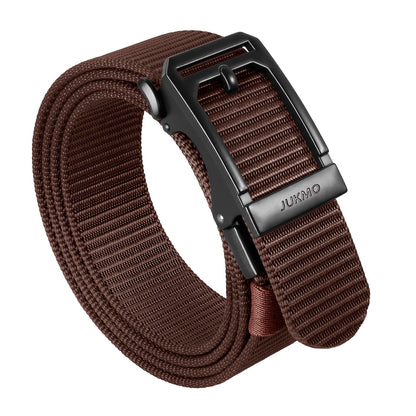 HOTJUKMO Men's 1.5" Ratchet Nylon Tactical Work Belt | Automatic Slide Zinc Alloy Buckle, Adjustable Trim to Fit