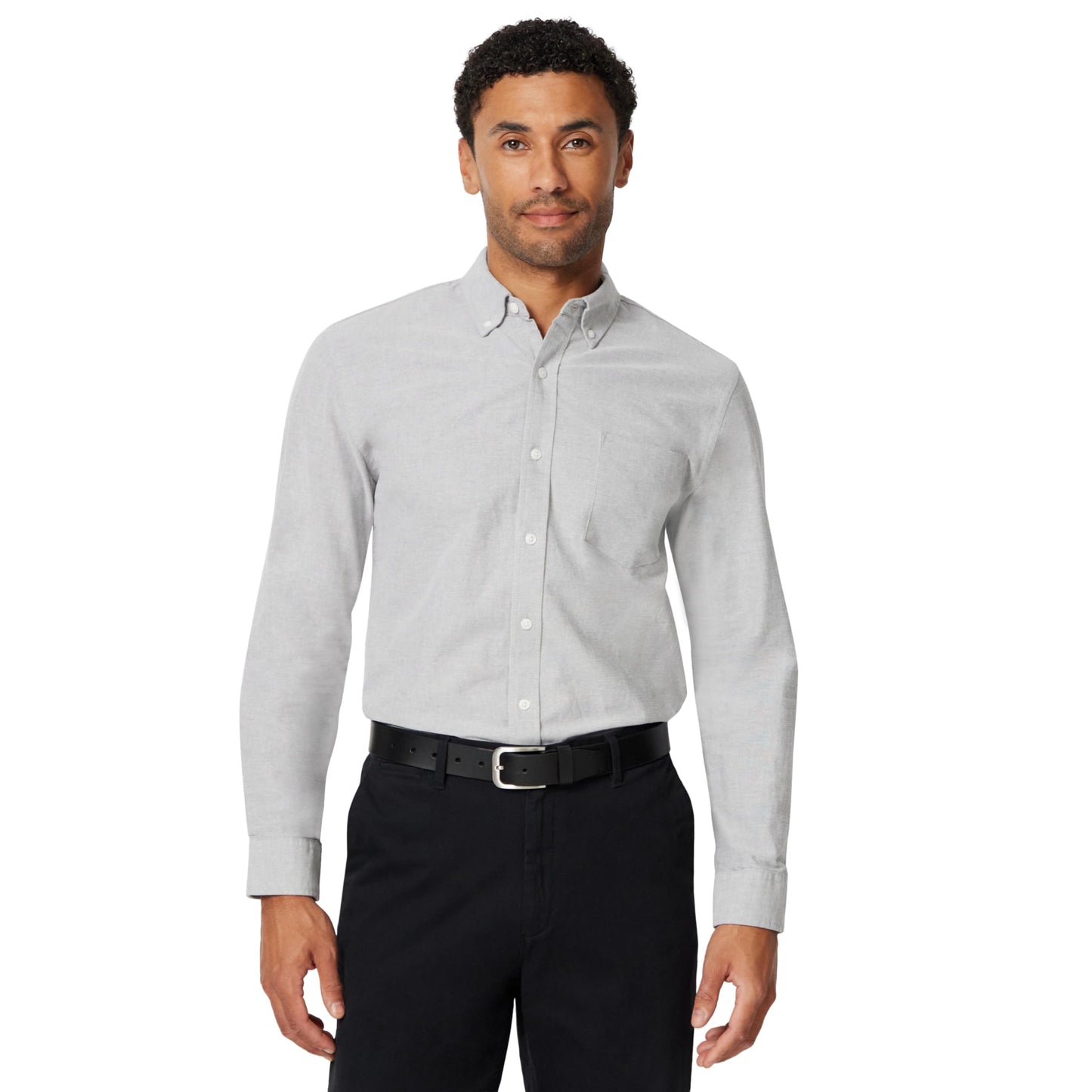 HOTAmazon Essentials Men's Long-Sleeve Pocket Oxford Shirt