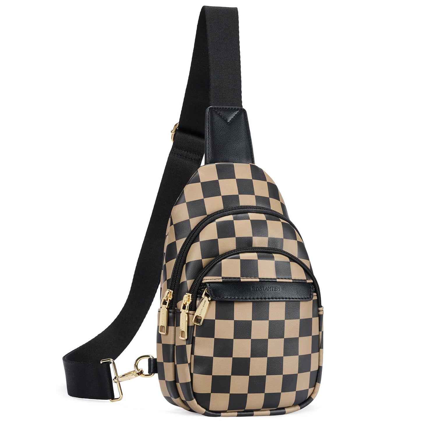 HOTBOSTANTEN Sling Bag for Women Leather Crossbody Bags Fanny Pack Chest Bag for Travel