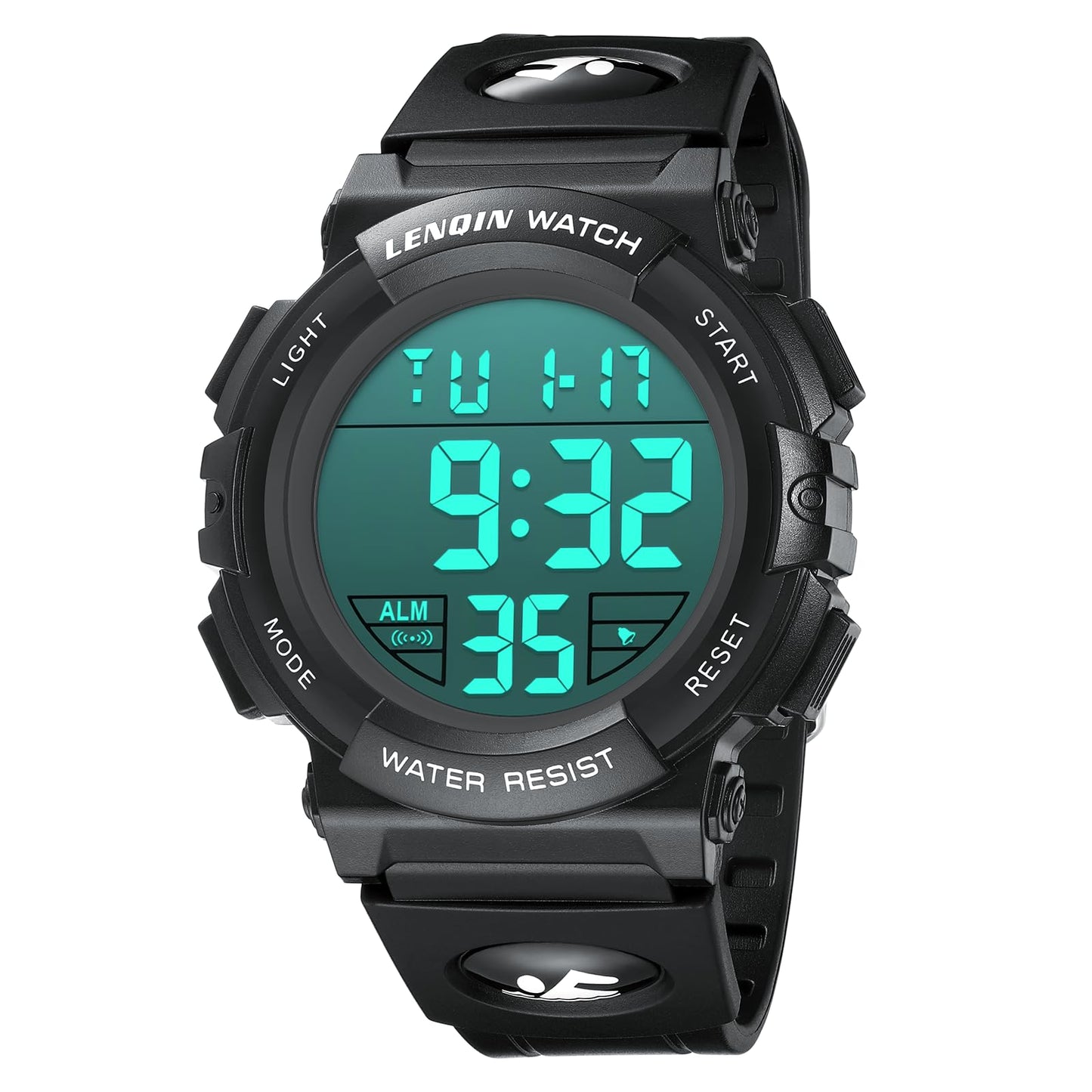 HOTLN LENQIN Mens Watches Digital Watch Sports Watches for Men Waterproof Wrist Watch with LED Screen Large Face Back Light Alarm Date Stopwatch Military Tactical Watch