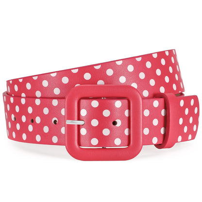 HOTWHIPPY Women Leather Belt Candy Color Fashion Square Buckle Belt Ladies Belt for Jeans Pants Dresses