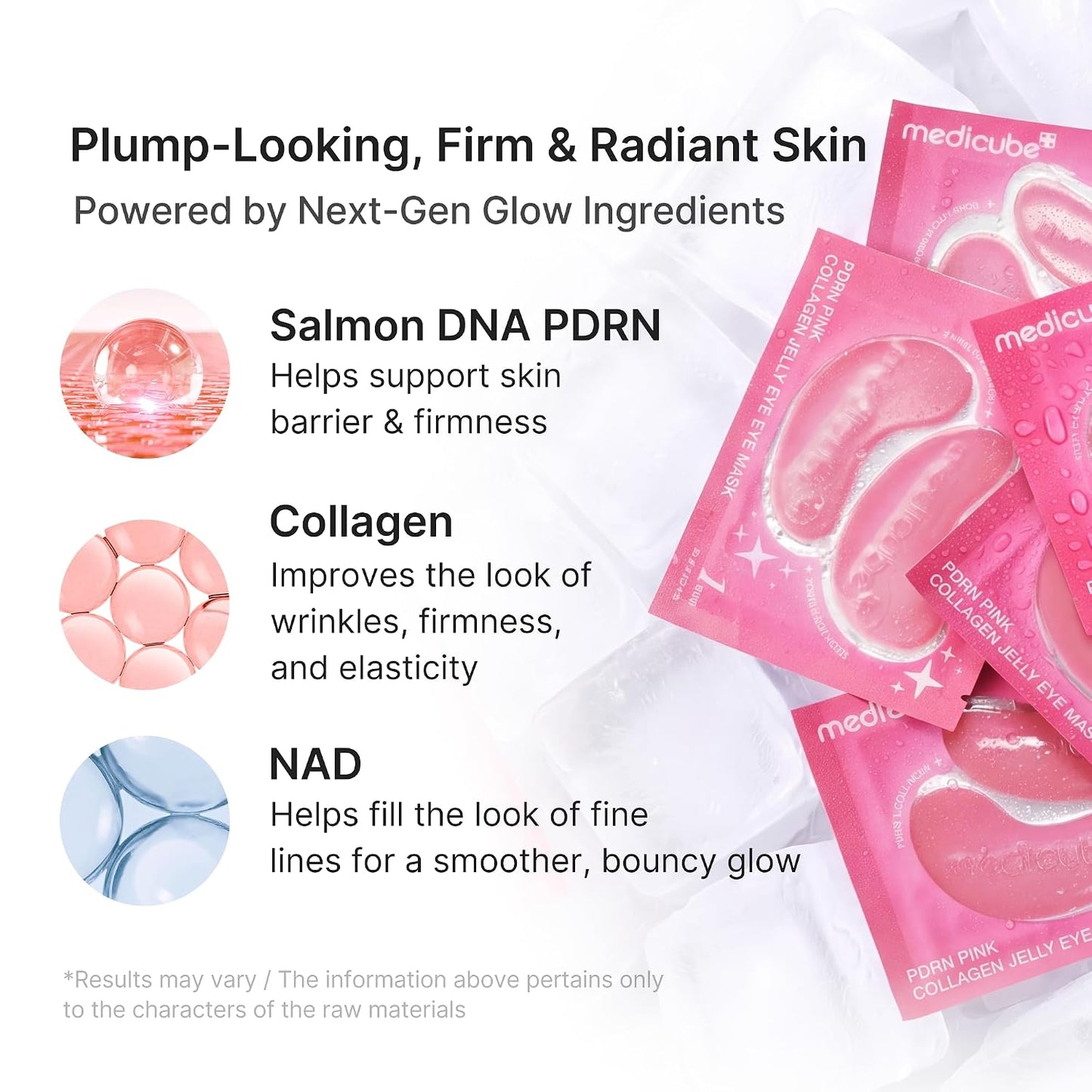 HOTmedicube Jelly Eye Mask PDRN Pink Collagen | Hydrogel Eye Patches with PDRN, Collagen, NAD | Refreshing for Puffy, Tired Eyes | Firming for Look of Wrinkles, Fine Lines | Korean Skincare (28 Pairs)