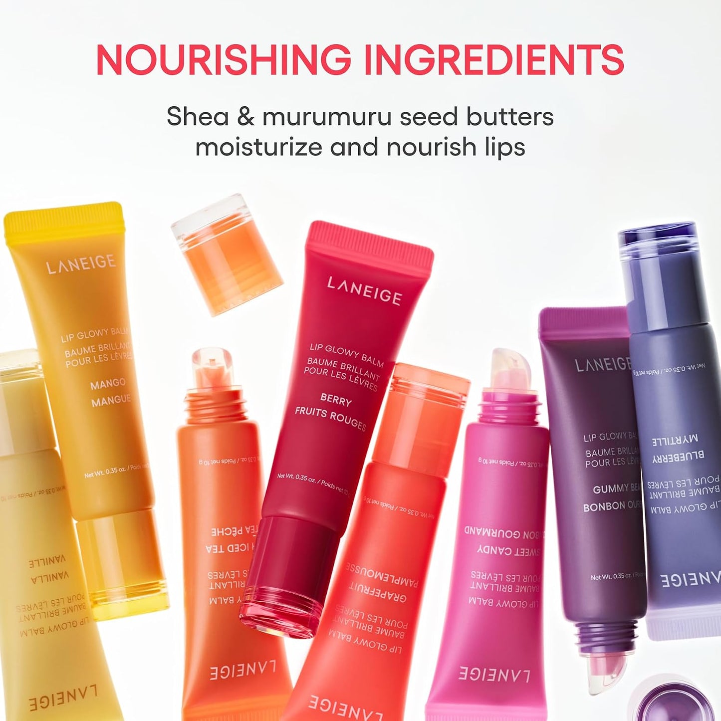 HOTLANEIGE Lip Glowy Balm: Sheer Tinted Lip Moisturizer with Shea Butter, for Hydrating Shine & Soft Lips