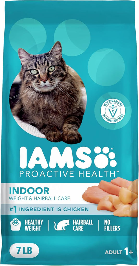 HOTIAMS Proactive Health Indoor Dry Cat Food, Chicken & Turkey, 7 lb | Vet-recommended, Real Chicken #1 Ingredient, Proprietary Fiber Blend, Prebiotics for Healthy Digestion, Hairball Control
