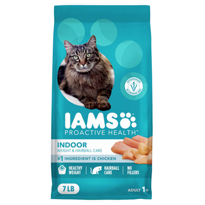 HOTIAMS Proactive Health Indoor Dry Cat Food, Chicken & Turkey, 7 lb | Vet-recommended, Real Chicken #1 Ingredient, Proprietary Fiber Blend, Prebiotics for Healthy Digestion, Hairball Control