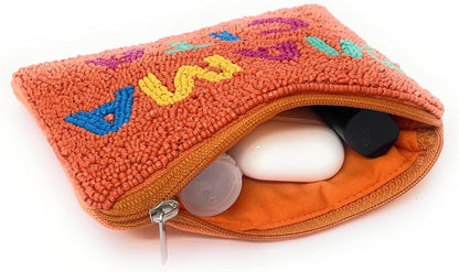 HOTMAMACITA Coin Purse, Coin Pouch, Mamacita Beaded Pouch, Beaded Coin Purse, Birthday Gift, Best Friend Gift, Wallets for Her, Mothers Day Gift