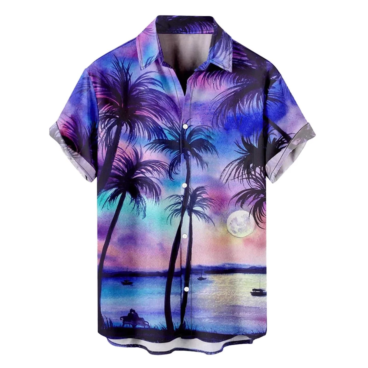HOTwihnsinop Mens Funky Hawaiian Bowling Shirts Holiday Theme Shirt Button Down Shirts Big and Tall