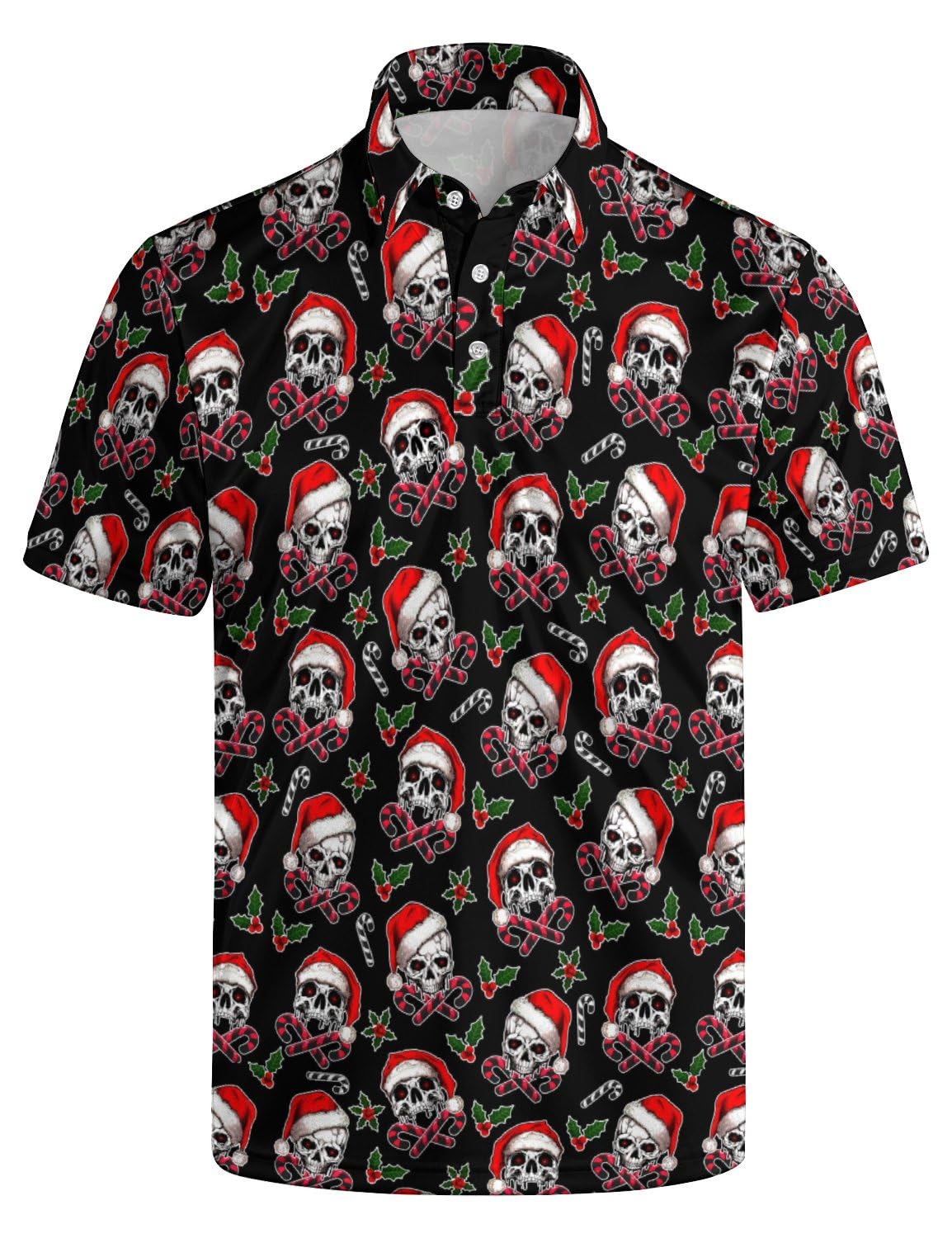 HOTGolf Polo Shirts for Men Funny Print Quick Dry Short Sleeve Performance Golf Shirts Moisture Wicking Polo Shirts