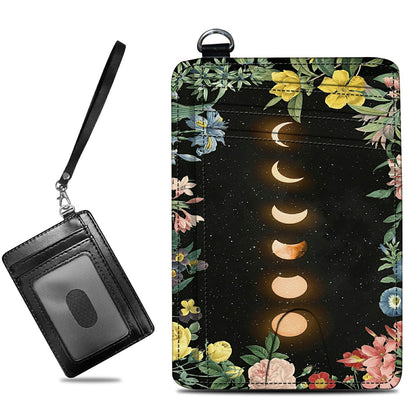HOTCute Credit Card Holder with Zipper, Crow Skull RFID-Blocking Card Case Small Wallet for Women Men, Multi-slot Card Organizer Case Travel Accordion Wallet