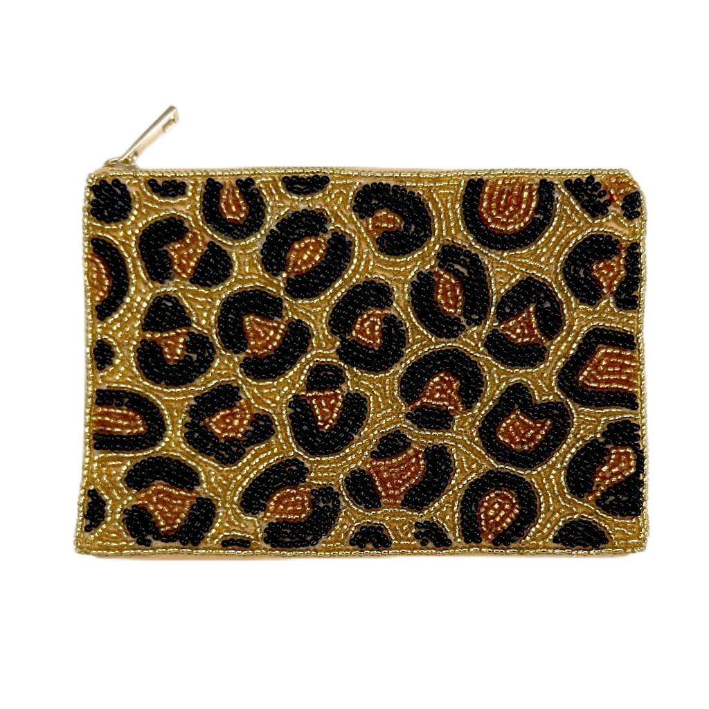 HOTBeaded Coin Purse Change Zipper Pouch Wallet Tacos & Tequila | Handmade Beadwork, Compact Organizer, Cash Holder, Card Storage, Makeup Pouch, Giftable Accessory, Everyday Carry