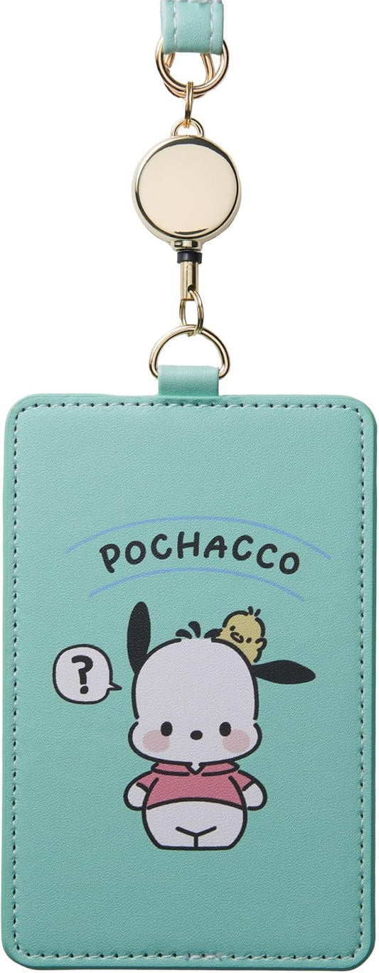 HOTSanrio Characters Pass Case, Women's, pochacco/green, One Size