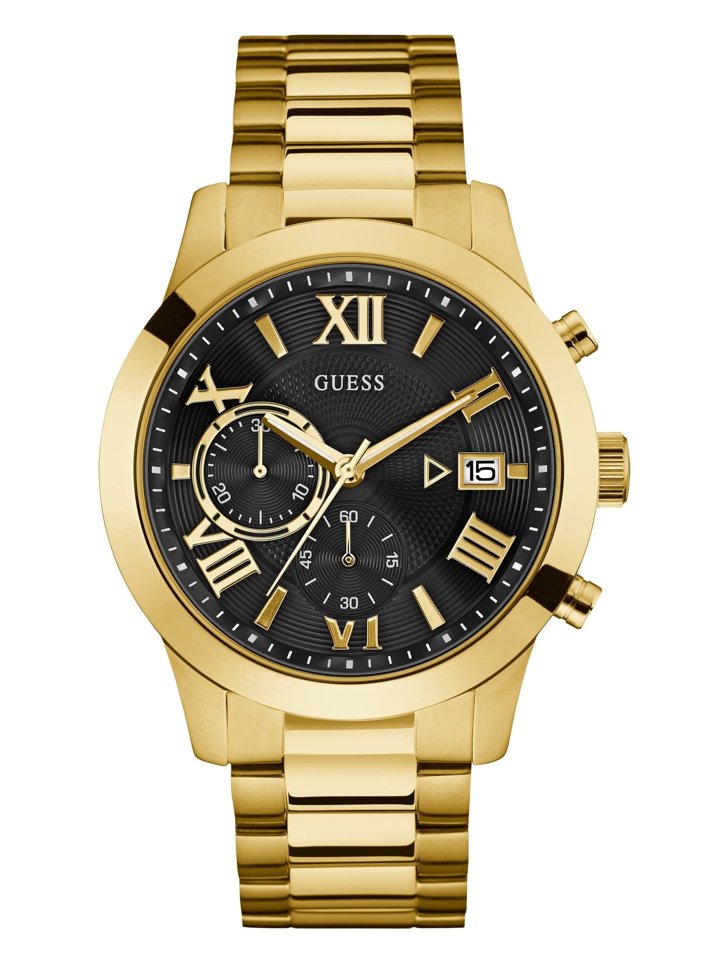 HOTGuess Men's Analog Dress Watch| Stainless Steel Case| 50M Water Resistance