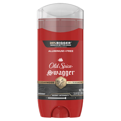 HOTOld Spice Aluminum Free Deodorant for Men, 24/7 Protection to Eliminate Odors, 24/7 Freshness & Lasting Scent, Swagger with Lime & Cedarwood Scent, 3.8 oz (Pack of 3)