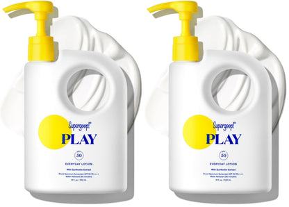 HOTSupergoop! PLAY Everyday Lotion SPF 50 - Broad Spectrum Body & Face Sunscreen - Great for Active Days - Fast Absorbing, Water & Sweat Resistant - 18 fl oz