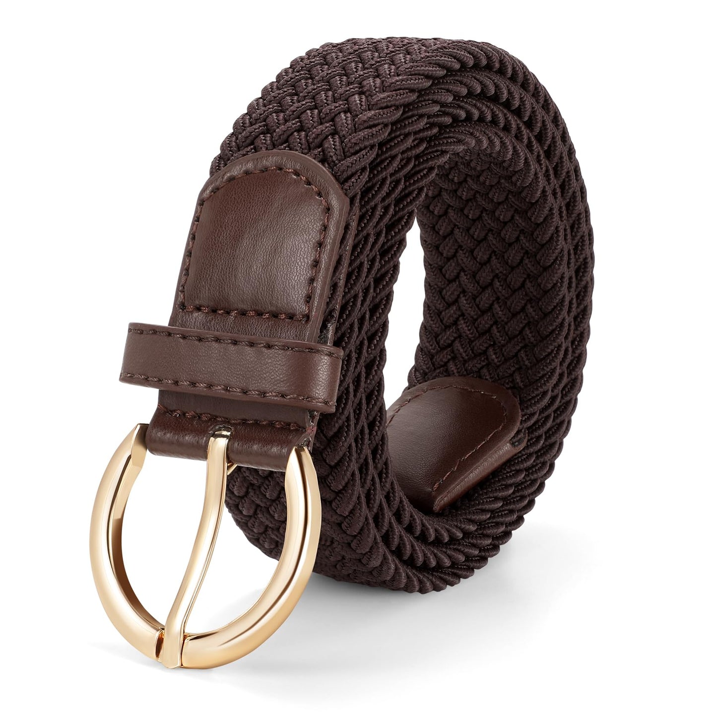 HOTJASGOOD Women Men Braided Woven Elastic Stretch Waist Belt Golf Canvas Fabric Casual Belt for Jeans Pants