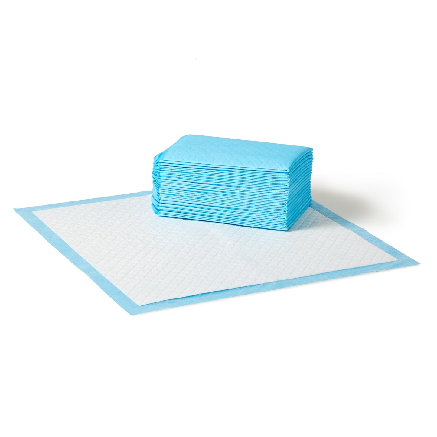 HOTAmazon Basics Heavy Duty Dog and Puppy Pee Pads, Leak-Proof 5-Layer Super Absorbent, Quick-Dry Surface for Potty Training, Regular Size, 24x23", Blue & White, 50 Count
