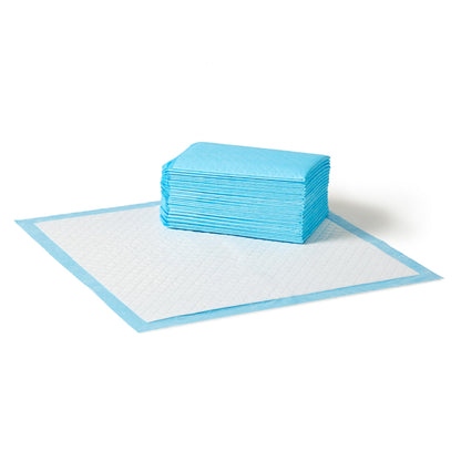 HOTAmazon Basics Heavy Duty Dog and Puppy Pee Pads, Leak-Proof 5-Layer Super Absorbent, Quick-Dry Surface for Potty Training, Regular Size, 24x23", Blue & White, 50 Count