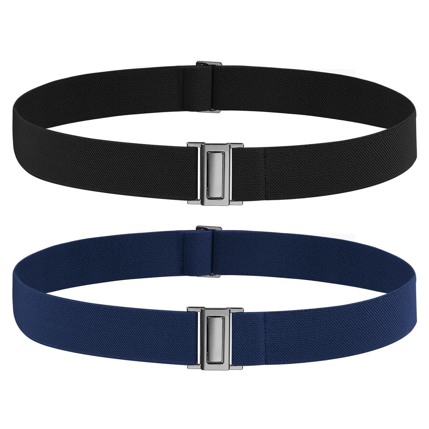 HOTNo Show Elastic Belts for Women with Invisible Flat Buckle Stretch Web Strap Belt for Jeans Pants Dresses