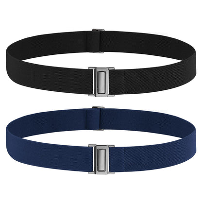 HOTNo Show Elastic Belts for Women with Invisible Flat Buckle Stretch Web Strap Belt for Jeans Pants Dresses