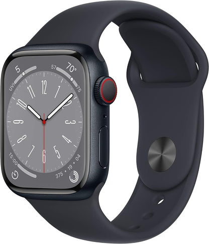 HOTApple Watch Series 8 (GPS, 41MM) - Starlight Aluminum Case with Starlight Sport Band M/L (Renewed Premium)