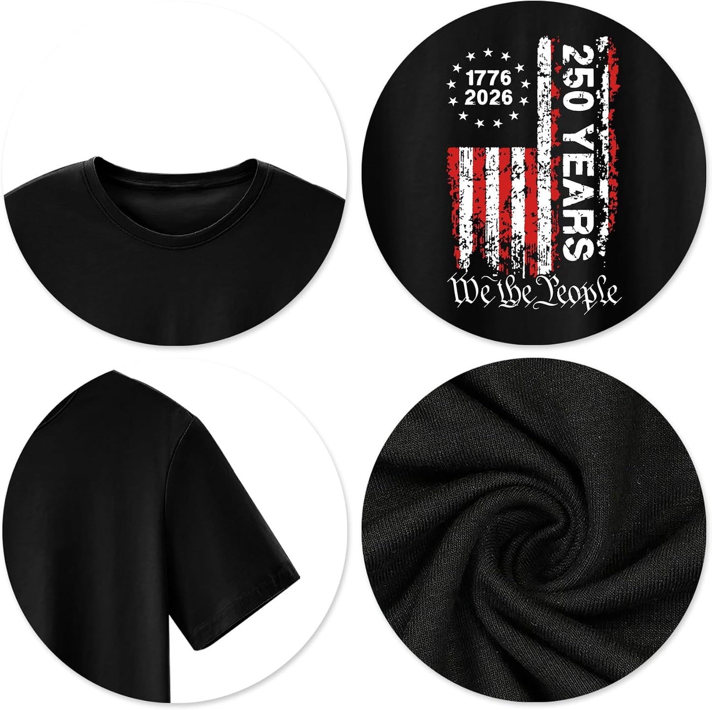 HOT250th Anniversary USA Shirts for Men American Flag T-Shirt 4th of July Shirt 250 Years Birthday Patriotic Tops