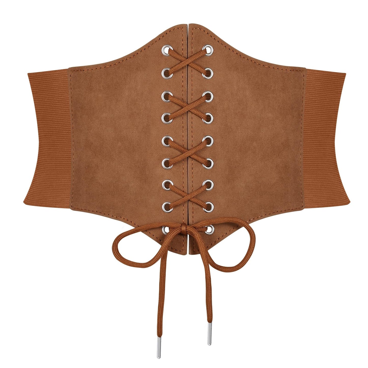 HOTJASGOOD Women’s Elastic Costume Waist Belt Lace-up Tied Waspie Corset Belts for Women