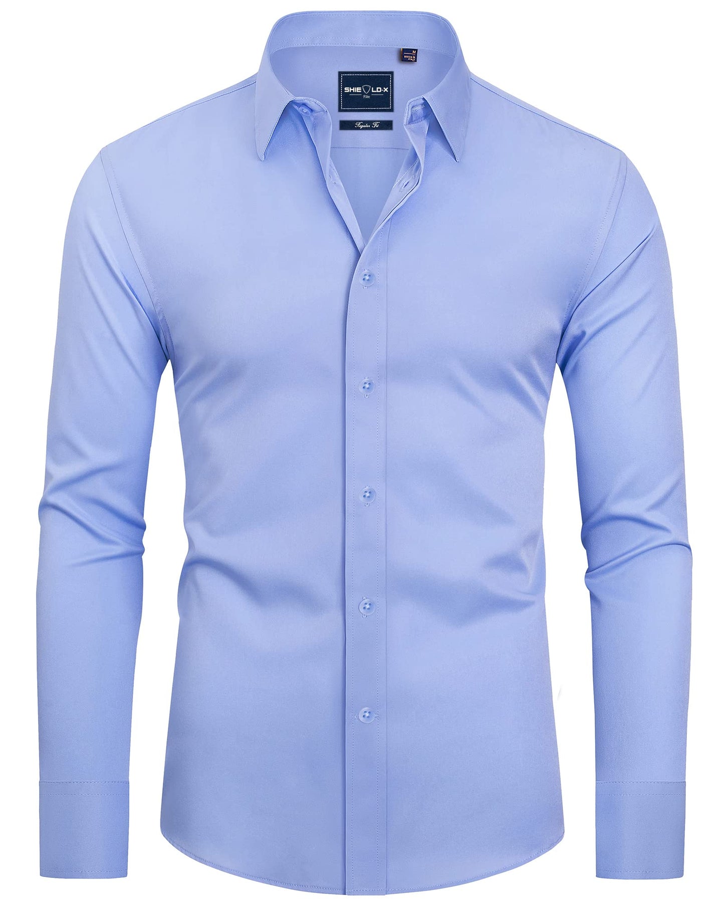 HOTAlimens & Gentle Slim Fit Dress Shirts for Men Long Sleeve Stretch Stain Proof Wrinkle Free Button Down Shirts Formal Shirts