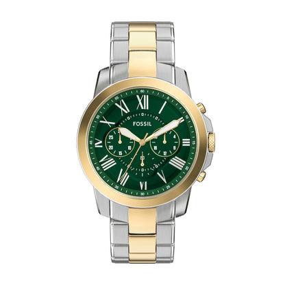 HOTFossil Men's Watch, Grant Quartz Stainless Steel Chronograph Watch for Men