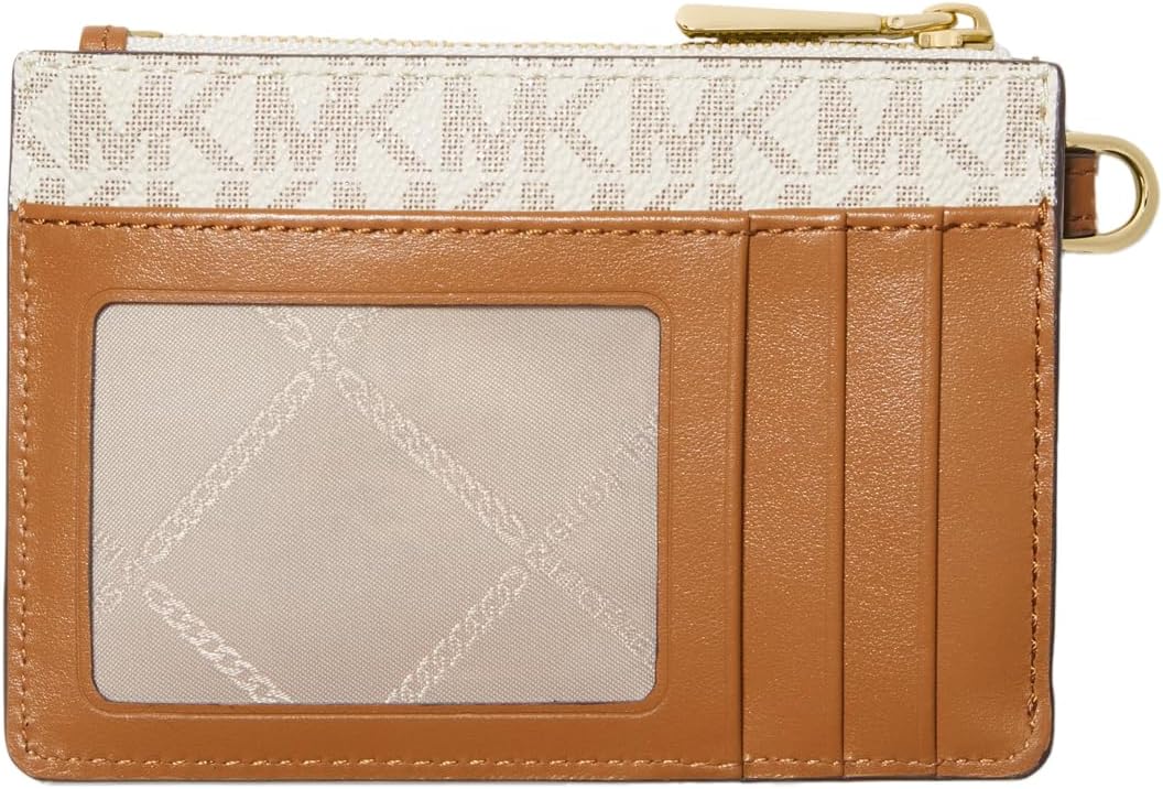 HOTMichael Kors Jet Set Small Coin Purse, Gold-Tone Hardware/Vanilla