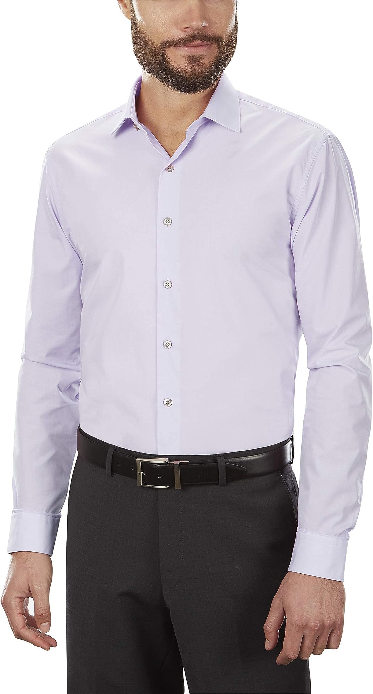 HOTKenneth Cole Unlisted Men's Slim Fit Solid Dress Shirt - Amazon Exclusive