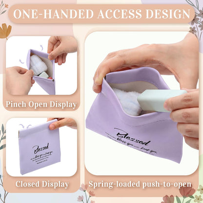 HOTTallew 24 Pcs Christian Mother's Day Gifts for Women Bulk Religious Coin Purse Faith Mini Leather Squeeze Coin Pouches Bible Verse Gifts Church Party Favors Scripture Small Makeup Bags for Mom Travel