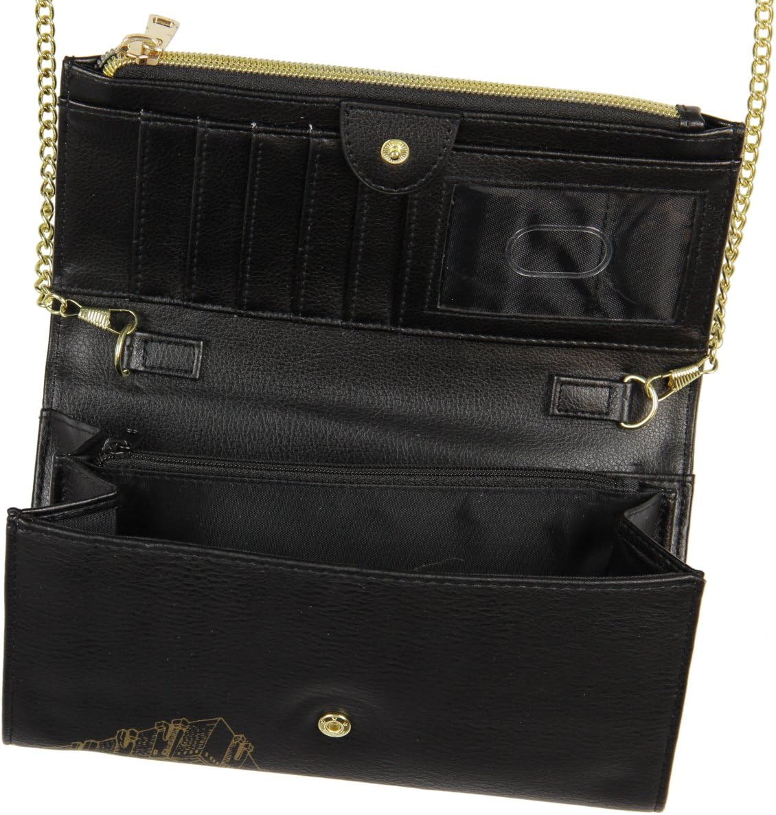 HOTHarry Potter Mischief Managed Foldover With Chain Strap Wallet