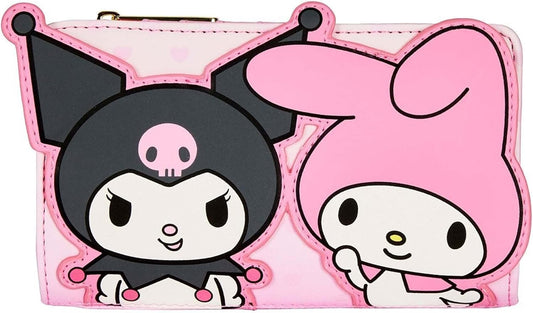 HOTLoungefly Sanrio My Melody and Kuromi Wallet, Bifold, Pink