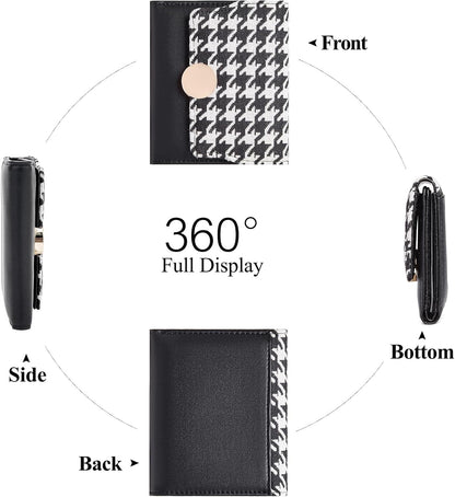 HOTFOXLOVER Small Wallet for Women RFID Blocking Credit Card Case Tri-fold Women's Wallet