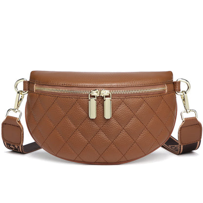 HOTEslcorri Small Crossbody Sling Bag for Women Trendy - Fanny Packs Leather Chest Belt Bum Bag Anti Theft Purse for Travel