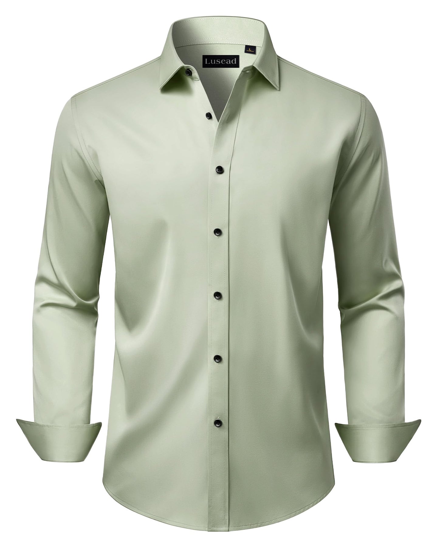 HOTMen's Dress Shirts Long Sleeve Stretch Wrinkle Free Wedding Formal Business Button Down Shirt