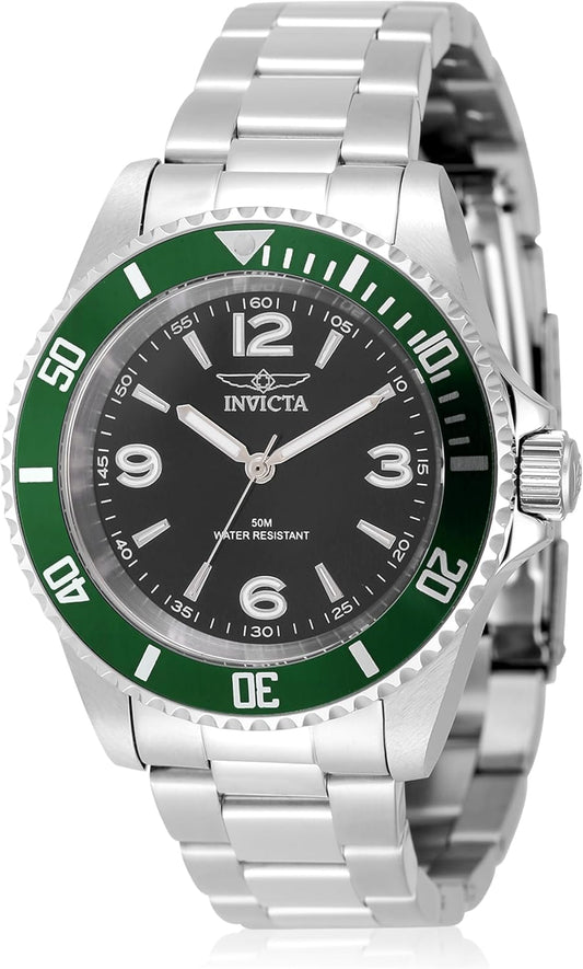 HOTInvicta Specialty Men 40mm Stainless Steel Steel Black dial PC21J Quartz