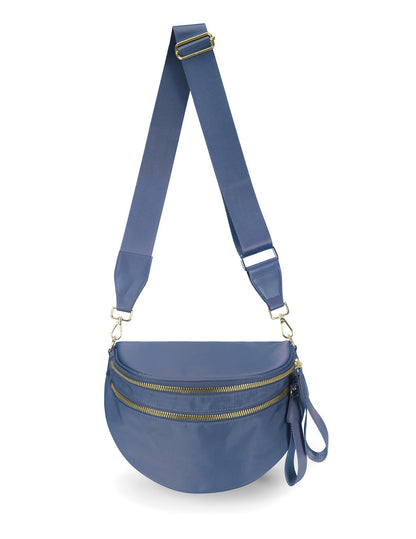 HOTFEIBOON Spacious Nylon Crossbody Bag Bum Bag Handbags Wallets Purses Trendy Shoulder Bag for Women
