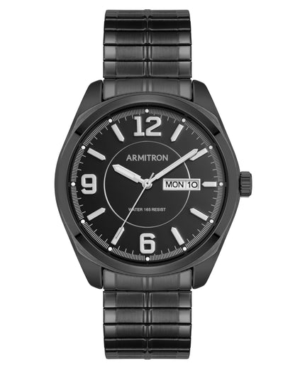 HOTArmitron Men's Day-Date Function Expansion Band Watch, 20-4591