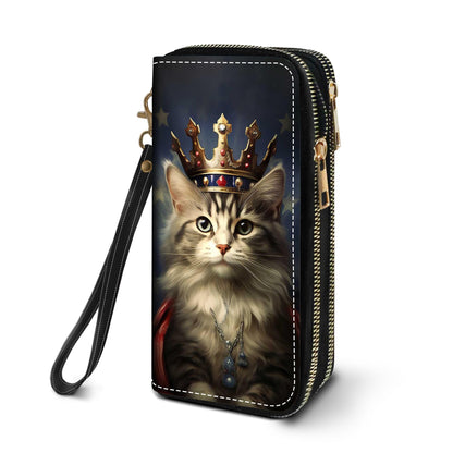 HOTWomen's Large Capacity Wallet PU Leather Double Zipper Clutch Purse Multifunctional Wallet with Removable Wristlet Strap for Smart Phone/Coin/Card/Cash, Flower Butterfly