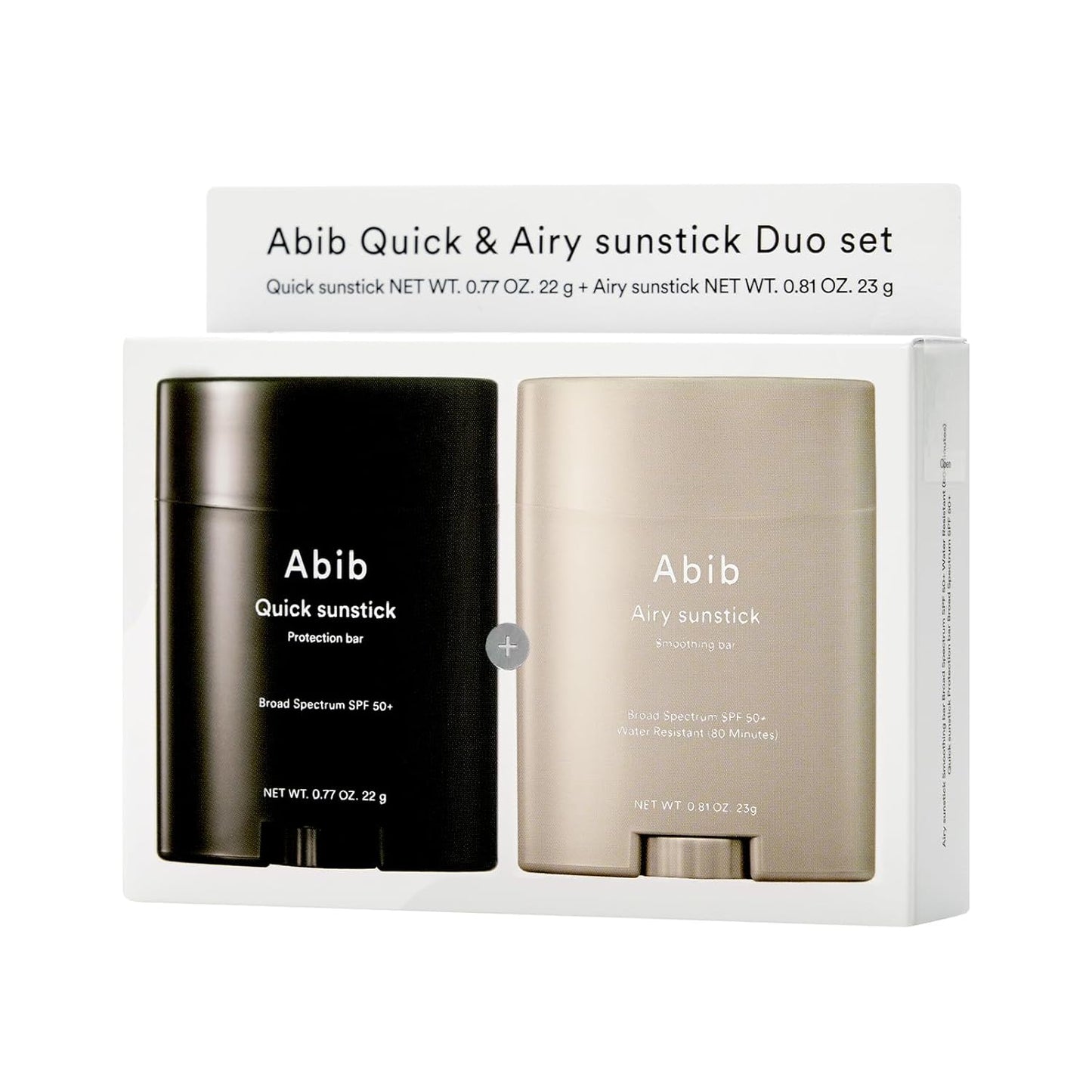 HOTAbib Airy Sunstick Protection Bar SPF50+ Broad Spectrum, Semi-Matte Sunscreen Stick for Oily & Combination Skin, No White Cast, Water-Resistant, Korean Sunscreen, 0.81 oz / 23 g