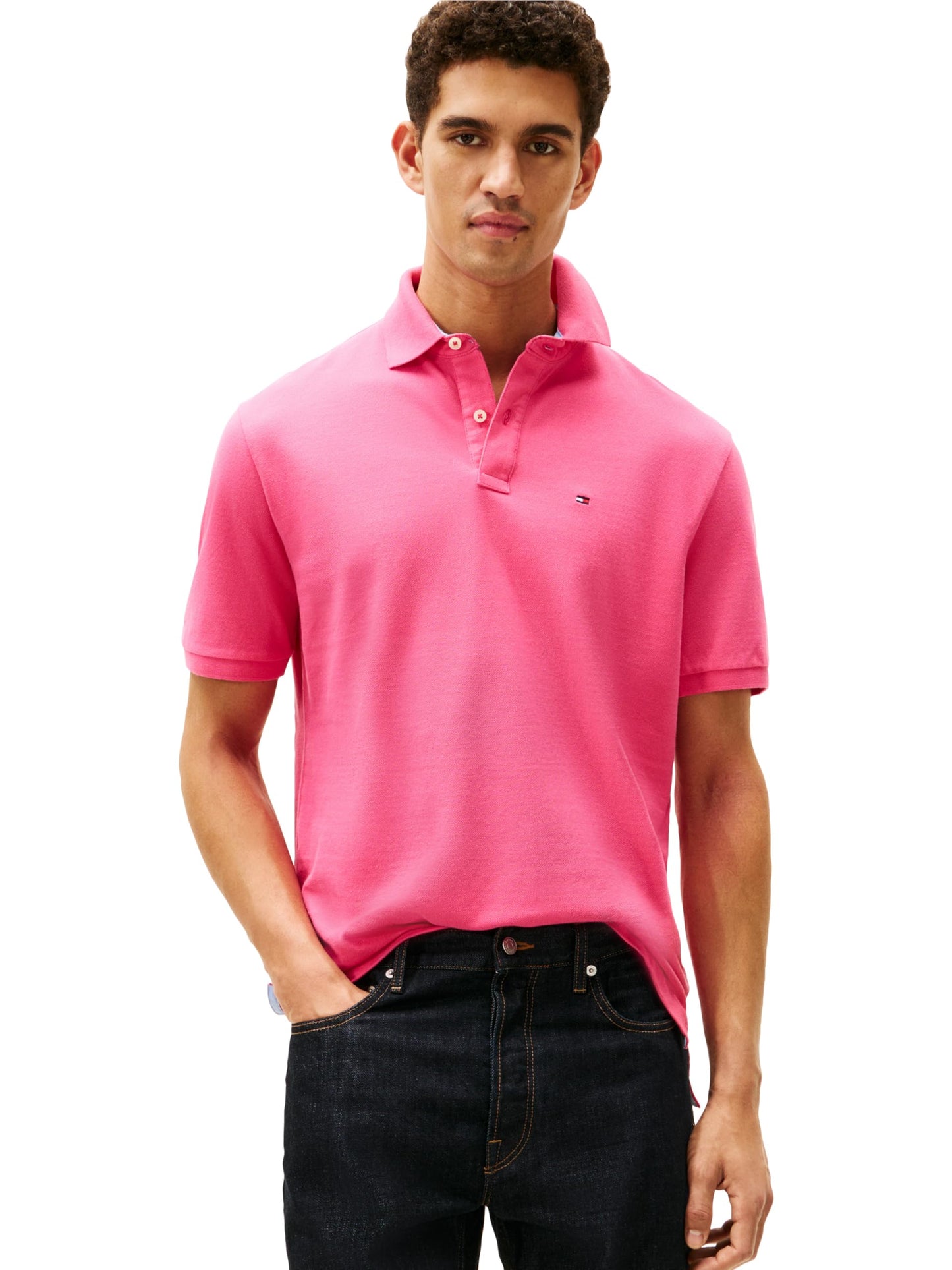 HOTTommy Hilfiger Men's Short Sleeve Cotton Pique Polo Shirt in Classic Fit