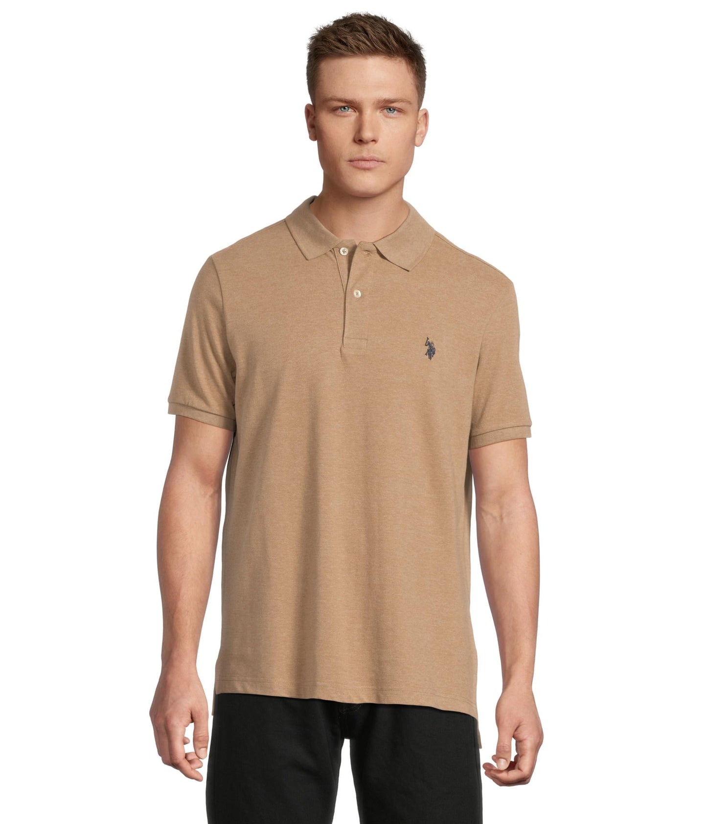 HOTU.S. Polo Assn. Men's Classic Polo Shirt, Two-Button Closure Pique Polo Shirt, Summer Fashion Golf Shirt | Two-Button Closure Pique Polo Shirt, Summer Fashion Golf Shirt
