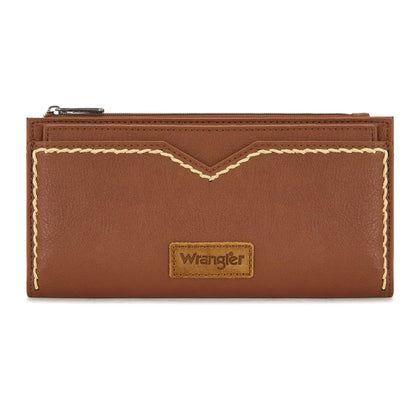 HOTMontana West Wrangler Women's Wallets Bifold RFID Blocking Wallets for Women Clutch Crdeit Card Holder with Zipper Coin Pockets