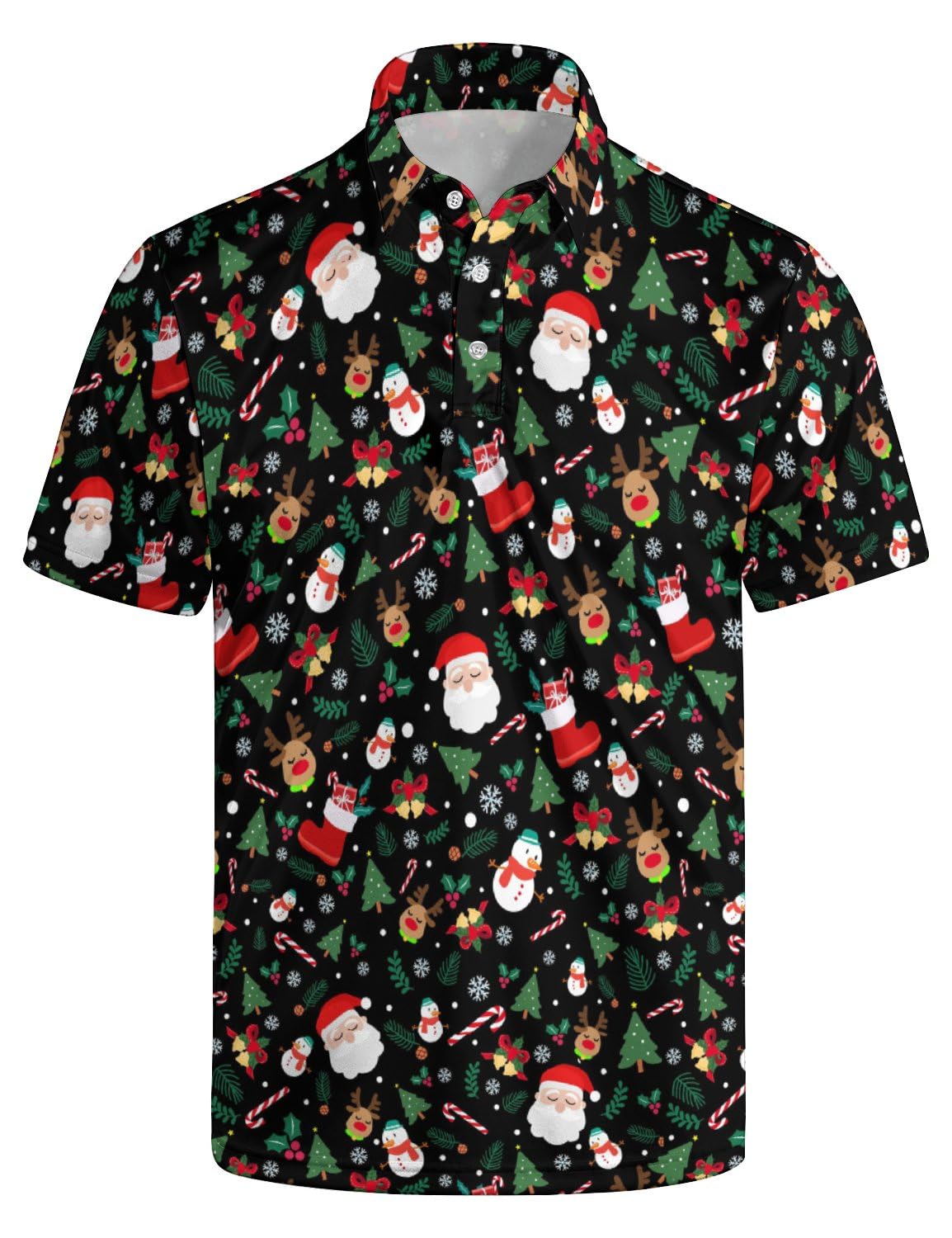 HOTGolf Polo Shirts for Men Funny Print Quick Dry Short Sleeve Performance Golf Shirts Moisture Wicking Polo Shirts