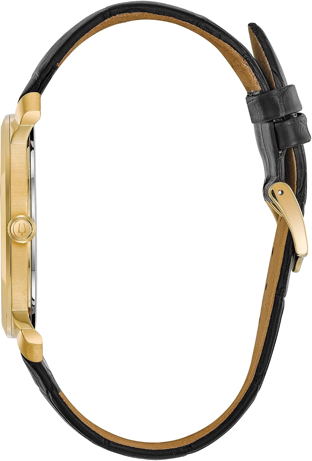HOTBulova Men's Classic 3-Hand Quartz Black Leather Strap Watch, Roman Numeral Markers, 41mm