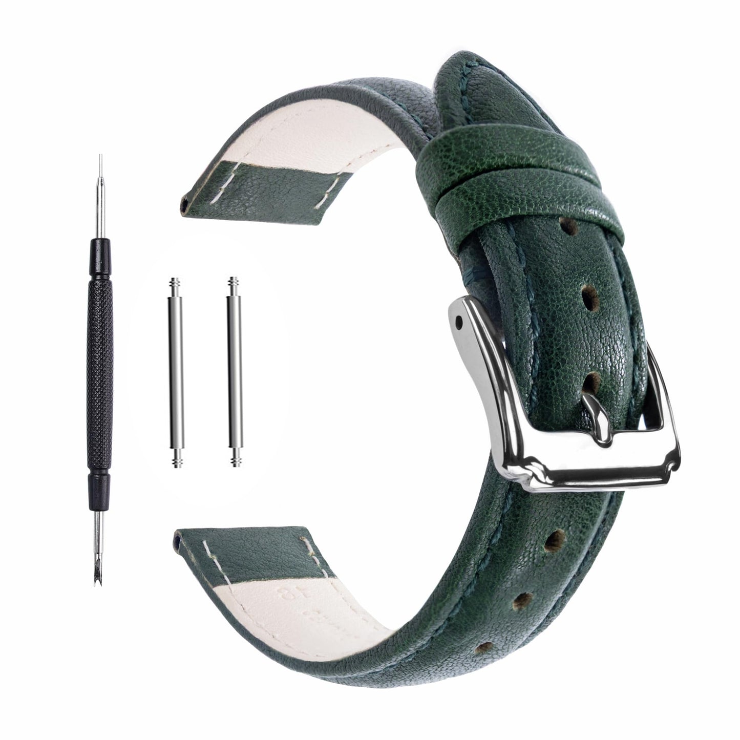 HOT14mm 16mm 18mm 20mm 22mm Calf Leather Watch Band, Extra Soft Watch Strap for Men Women